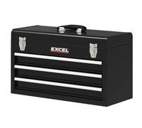 3 Drawer Portable Tool Chest Lockable Storage Box With Ball Bearing Runners 21 Inch