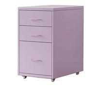 3-Drawer Rolling File Cabinet Mobile Under Desk Storage for Home Office - Compact and Stylish Iron File Organizer, Space-Saving Solution