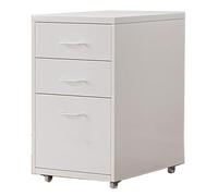 3-Drawer Rolling File Cabinet Mobile Under Desk Storage for Home Office - Compact and Stylish Iron File Organizer, Space-Saving Solution