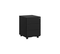 3-Drawer Rolling Office Cabinet with Lock and Wheels