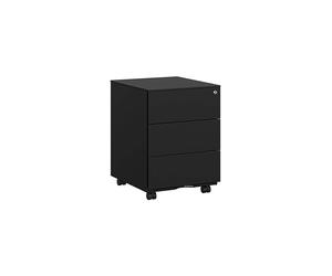 3-Drawer Rolling Office Cabinet with Lock and Wheels