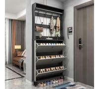 3 Drawer Shoemaker With Clothes Hook, Independent Shoemaker For Entrance, Corridor, Living Room(D-50X17X208Cm)