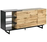 Beliani 2 Door Sideboard Fiora Brown/ Black