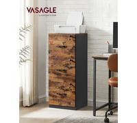 3-Drawer Vertical File Cabinet Filing Cabinet Rustic Brown and Black OFC055B01