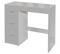 3 Drawer Wooden Bedroom Dressing Table (Grey Carcass + Grey Drawers)