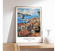 3 Dubrovnik Poster Home Decor Dubrovnik Wall Art Croatian Coastal Scenery Croatia Travel Print Poster A3 - Wall Art Home Decor Movie Poster Canvas Film Cinema Retro Vintage Cult Classic Nostargic Sag