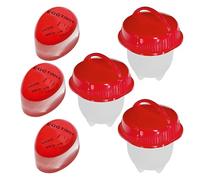 3 Egg Counters and 3 Silicone Egg Steamer, Creative Egg Raw and Cooked Observer, Multi-Function Color-Changing Egg Steamer, Kitchen Supplies.