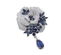 3. Elegant Alloy Rose Brooch Tarnish-Proof Silver Design With Comfort Fit For Parties Professional Attire & Special Event Accessories Secure Clasp Brooch Pin