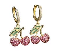 3 Elegant Dangle Earrings Modern Geometric Ear Accessories Copper-Toned Women Bridal & Casual Occasions Unique Cherries Fashionable Elegant Dangle Statement Copper Texture Suitable for Youthful