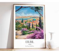 3 Erbil Print Erbil Travel Poster Middle East Travel Print Islamic Decor Gift for Muslim Iraq A Poster A3 - Wall Art Home Decor Movie Poster Canvas Film Cinema Retro Vintage Cult Classic Nostargic Sa