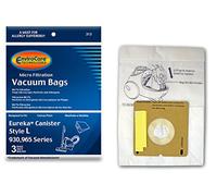 3 Eureka Style L Allergy Micron Filtration Vacuum Bags, Mini Mite Canister Vacuum Cleaners, 61715-12, 61715, 61715A, 960, 961, 962, 963, 964, 965, 960A, 961A, 962A, 963A, 964A, 965A, Eureka 1000 Series except Model 1099