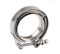 3'' Exhaust Clamp 76MM Stainless Steel Sleeve V-Band Exhaust Turbo Wastegate Flange Kit Universal