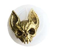 3 Eyes Cat Charms Silicone Molds Horns Kitten Head Raven Crow Skull Mold Crafts Tool (type1)