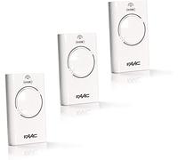 3 FAAC garage door remote control, gate opener, radio transmitter, XT2 868 SLH, white, XT2-868-SLH