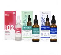 3 Face Facts Facial Serum | Superberry + Lactic Acid AHA & Salicylic Acid | 3 x 30ml Glow + Smooth + Clarify - 3 Complementary Facial Serums for Radiant, Smoother & Clearer-Looking Skin