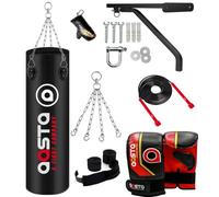 3 Feet Filled Punch Bag, Kick Boxing, With hanging Wall Bracket Hanging Chain, Boxing Gloves