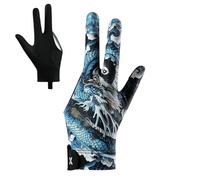 3 Finger Pool Gloves - 2.95-3.35 Inch Breathable 3 Finger Pool Mitts | Adjustable Comfortable Cue Sports Accessories for Cyclists Youth Men Women Mom Dad