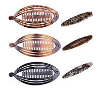 3 Fish-Shaped Ponytail Clips, 3 Side Word Clips, Simple Flat Hair Clips, Sideburns Finishing Clips, Retro Ladies Hair Accessories.