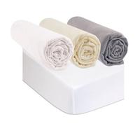 3 Fitted Sheets 40 x 90 cm + 2 Mattress Protectors 40 x 90 cm Organic Cotton
