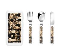 3 Flatware Set German Shepherd Print Knife Fork Spoon