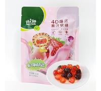 3 flavors Assorted juice Flavor Soft Candy,Strawberry peach Grape Stir Fried Soft Candy125g/bag,fruit candies,50% Juice Content gummy candy,sweets Chewy gumdrop,Healthy and nutritious snacks (10bag)