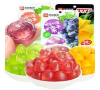 3 flavors Fruit Juice Peel Fudge,white peach Peeling Fruit Fudge,Mango Grape Soft Candy, Mixed Assorted Fruit Flavor Chewing Candy,Chinese Casual Sweets Snacks Gift (Purple grape flavor,5bag)