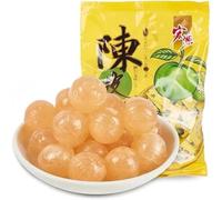 3 flavors of fruit hard candy, Sweet and sour plum candy, orange candy, Chinese classic guava candy, Fruit snacks, Preserved fruits, Mixed fruit flavor candy gift pack, Gummies (100g,Orange candy)