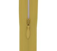 #3 Flexi Invisible Close-End Zip, 1 Zip - Concealed Zipper for Dresses & Skirts, Soft Stretch Tape, Sewing Craft 18 Inch (45cm) (Mustard Yellow)