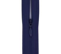 #3 Flexi Invisible Close-End Zip, Pack of 5 - Concealed Zipper for Dresses & Skirts, Soft Stretch Tape, Sewing Craft 18 Inch (45cm) (Navy)