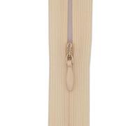 #3 Flexi Invisible Close-End Zip, Pack of 5 - Concealed Zipper for Dresses & Skirts, Soft Stretch Tape, Sewing Craft 18 Inch (45cm) (Soft Ivory-Beige)