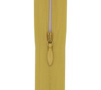 #3 Flexi Invisible Close-End Zip, Pack of 5 - Concealed Zipper for Dresses & Skirts, Soft Stretch Tape, Sewing Craft 18 Inch (45cm) (Dark Yellow)