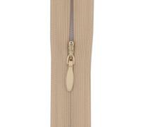 #3 Flexi Invisible Close-End Zip, Pack of 5 - Concealed Zipper for Dresses & Skirts, Soft Stretch Tape, Sewing Craft 20 Inch (51cm) (Beige Sand)