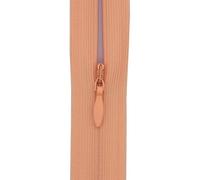 #3 Flexi Invisible Close-End Zip, Pack of 5 - Concealed Zipper for Dresses & Skirts, Soft Stretch Tape, Sewing Craft 18 Inch (45cm) (Light Salmon)