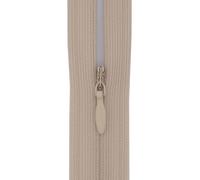 #3 Flexi Invisible Close-End Zip, Pack of 5 - Concealed Zipper for Dresses & Skirts, Soft Stretch Tape, Sewing Craft 18 Inch (45cm) (Taupe-Beige)