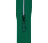 #3 Flexi Invisible Close-End Zip, Pack of 5 - Concealed Zipper for Dresses & Skirts, Soft Stretch Tape, Sewing Craft 18 Inch (45cm) (Dark Green)