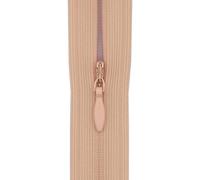 #3 Flexi Invisible Close-End Zip, Pack of 5 - Concealed Zipper for Dresses & Skirts, Soft Stretch Tape, Sewing Craft 18 Inch (45cm) (Shell Pink)