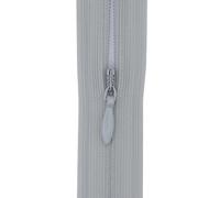 #3 Flexi Invisible Close-End Zip, Pack of 5 - Concealed Zipper for Dresses & Skirts, Soft Stretch Tape, Sewing Craft 18 Inch (45cm) (Light Grey)
