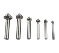 3 Flute Countersink Drill Bit for Chamfering on Wood, PVC, and Other Soft to Medium Hard Materials (6PCS)