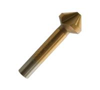 3-Flute Deburring Tool, 20.5mm HSS Countersink Cutter with 13mm Shank for Metal，Gold