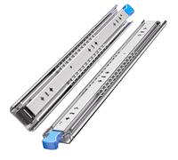 3-Fold Full Extension, 1-Pair Heavy Duty Drawer Slide with Lock, Side Mount, for Tool Cabinets, Workbenches, Cold-Rolled Steel(1050mm/42in)