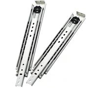 3 Fold Full Extension Heavy Duty Drawer Slides Industrial Grade Side Mount Ball Bearing Rails 76mm Width Heavy Duty Drawer Slide Rails 1 Pair Bearing About 220kg(900mm)