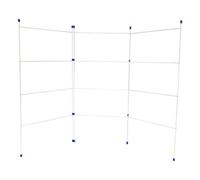 3 Fold Gate Style Clothes Airer White Indoor Folding Laundry Dryer Rack