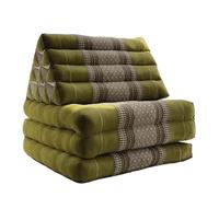 3-Fold Mat with Triangle Thai Cushion Comfortable TV Pillow Floor Mattress Foldable Filling Multi Use Including Meditaiton Lounging Reading Stretching Made of Eco-Friendly(165x50x30cm,D)