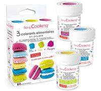 3 food colours - blue, green, purple