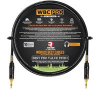 3 Foot - WBC-PRO-Quad-MINI Ultra-Silent Ultra-Flexible Balanced Mini-Star-Quad Auxiliary Cable with Neutrik-Rean 3.5mm Gold Mini TRS Plugs