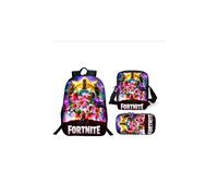 (3) Fortnite Game School Bag Backpack Lunch Bag Pencil Case 3PCS