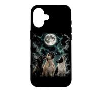 3 French Bulldogs Howling To The Moon 90s Meme Dog Lover Case for iPhone 16