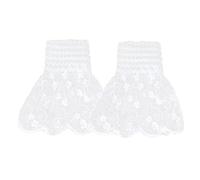 3. French-Style Detachable Sleeves Floral Embroidery Armwear Adjustable Wrist Cuffs For Women's Wardrobe Upgrade Elegant Arm Accessories