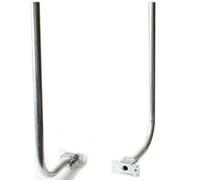 3 Ft Aerial Pole & Bracket L Shaped Fascia Loft Mast Tv Dab Wall Mounting Kit