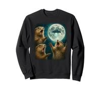 3 Funny Prairie Dogs Fear UFO Arrival Night Alien Invasion Sweatshirt